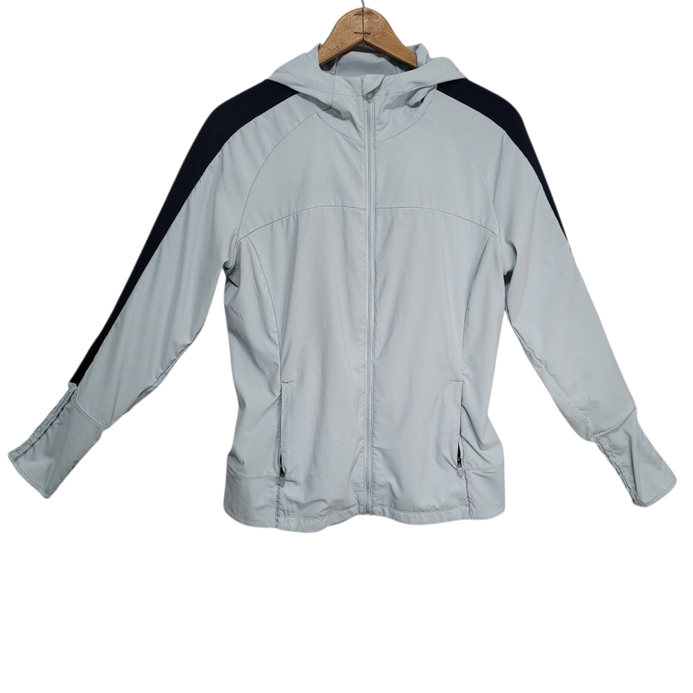 Brooks Running Women's Lightweight Hooded Zip Canopy Jacket Size M Flawed Active